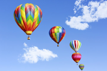 Sticker - Colorful hot air balloons