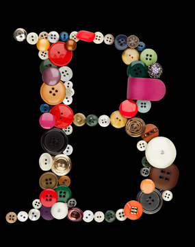 Buttons alphabet  - letter B