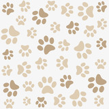 Seamless animal pattern of paw footprint
