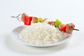 Poster - Shish kebabs with rice