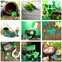 Wall Mural - Patrick's Day collage