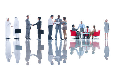 Wall Mural - Group of Business People Meeting