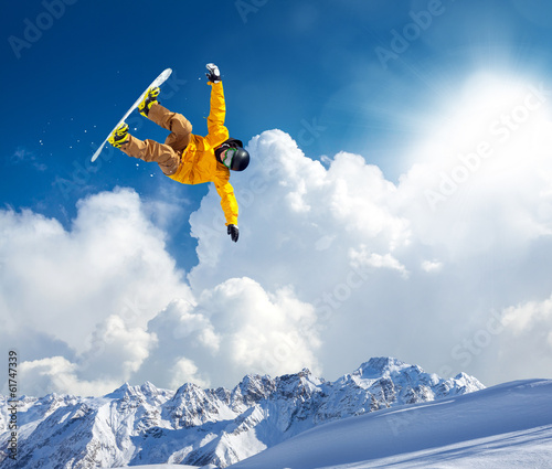 Plakaty Snowboard  skacz-w-chmury