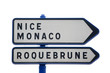 Nice, Monaco traffic sign