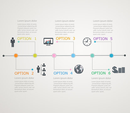 Timeline, infographics template with stepwise structure