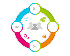 Wall Mural - design with circles for web, marketing or presentations