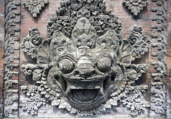 A typical Bali-Hindu art wall decoration