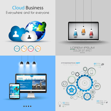 Infographic template collections with a lot of different designs