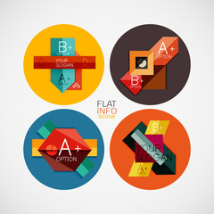 Wall Mural - Flat infographic design concept set