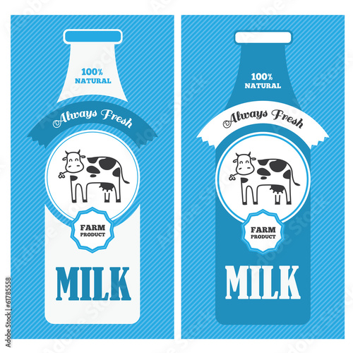 Naklejka dekoracyjna Milk poster