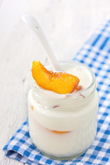 Sticker - yogurt with peaches