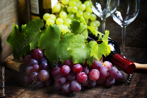 Naklejka - mata magnetyczna na lodówkę Wine and grape