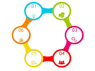 Wall Mural - design with circles for web, marketing or presentations