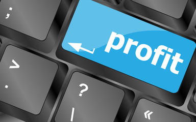 Poster - Profit key showing returns for internet businesses