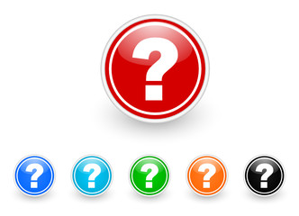 Leinwandbilder - question mark icon vector set