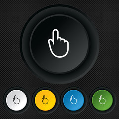 Poster - Hand cursor sign icon. Hand pointer symbol.