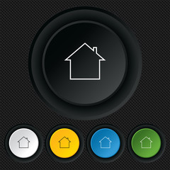 Home sign icon. Main page button. Navigation