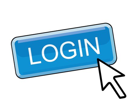 login button with cursor pointer 