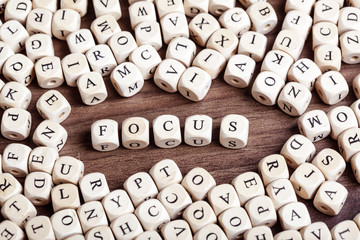 Wall Mural - Letter dices word - focus