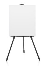 Advertising Stand Or Flipchart Or Blank Artist Easel Isolated On