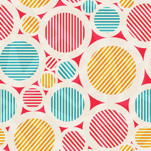 Vintage Colored Circle Seamless Texture