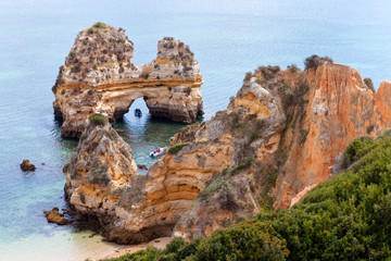 Wall Mural - Cliffs at Algarve coast, Portugal