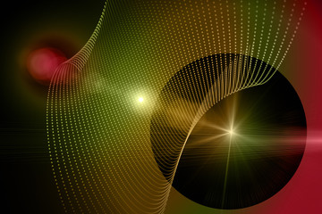 Poster - futuristic wave background design with lights