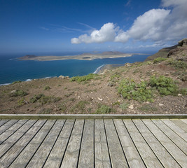 Canvas Print - Empty wooden terrace