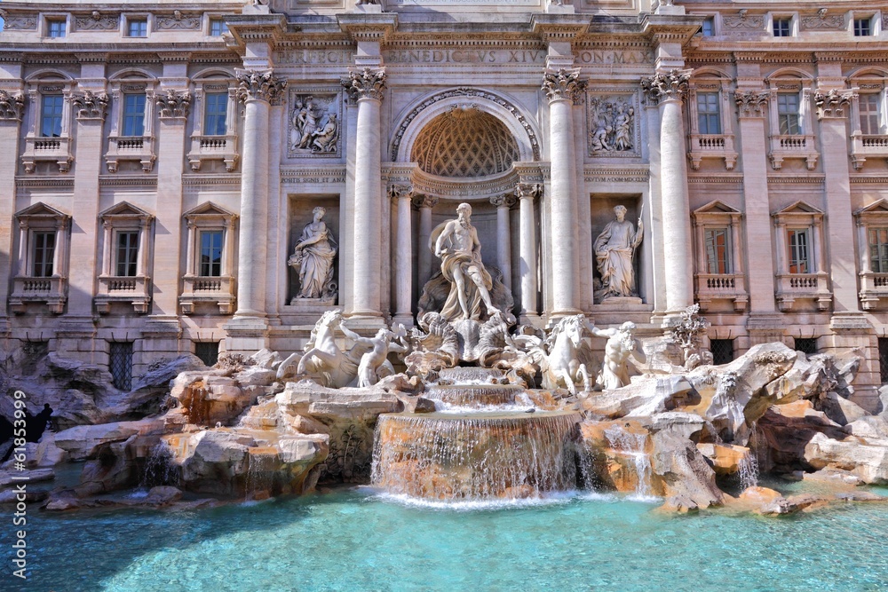 Rome, Italy - Trevi Fountain - obrazy, fototapety, plakaty 