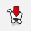 © palau83 - realistic design element: grocery cart, arrow