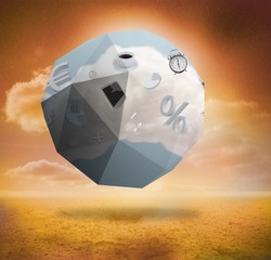 Poster - Composite image of cloud computing graphic on abstract screen
