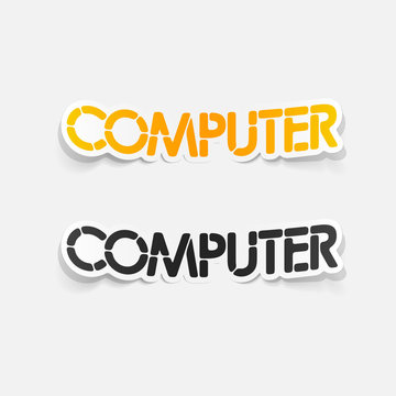 realistic design element: computer