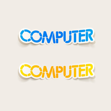 realistic design element: computer