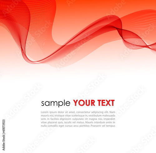 Fotografie, Obraz Abstract colorful background with red smoke wave