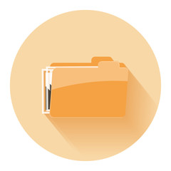 Poster - Folder icon, isolated on white background