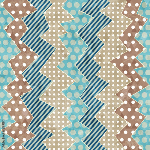 Nowoczesny obraz na płótnie retro cloth seamless pattern with grunge effect