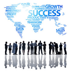 Wall Mural - Group of Business People Planning World Business Strategy