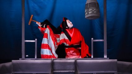 Bunraku (puppet play) in Kyoto