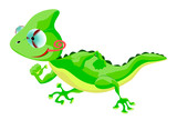 Fototapeta Dinusie - Cartoon Character Lizard