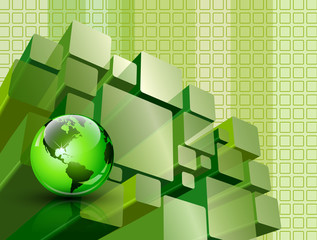 Poster - Abstract transparent green background