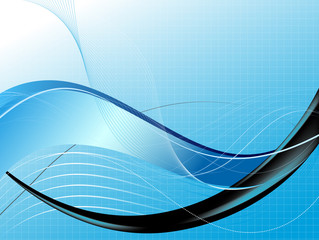 Poster - Blue abstract background composition