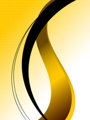 Poster - Yellow abstract background composition
