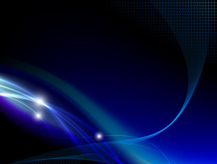 Poster - Blue abstract stylish fantasy background