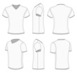 © Eleonora Ivanova - Men's white short sleeve t-shirt v-neck.