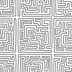 Aufkleber - Labyrinth seamless pattern