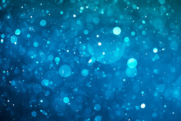 Wall Mural - blue shiny bokeh background