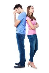 Poster - Unhappy couple standing back to back