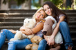 © Кирилл Рыжов - two beautiful girls sitting on stairs with teddy bears