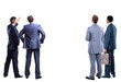 © ASDF - four business mans from the back - looking at something