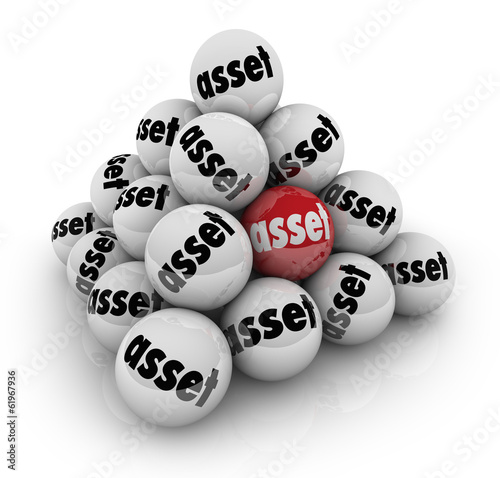 Fotografía Asset Portfolio Ball Stack Pyramid Accumulating Rising Wealth